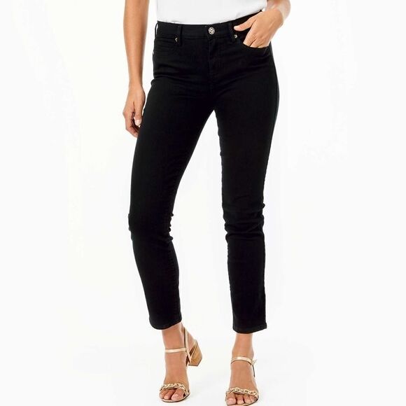 Lilly Pulitzer 29” South Ocean Skinny Lace Jeans 2 - Picture 1 of 15